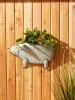 Galvanized Pig Wall Planter - Rustic Farmhouse Decor for Indoor or Outdoor Use