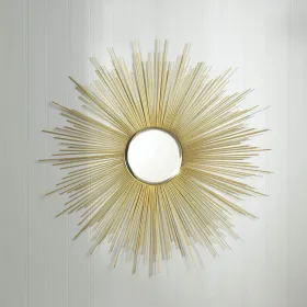 Golden Rays Sunburst Mirror - Stunning Home Decor Accent with Radiant Sunburst Design