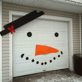 16pcs, Adorable Snowman Face Wall Decals for Christmas and Winter Decorations - DIY Home Wall Art Mural Cover - Perfect for Garage Door Decoratio