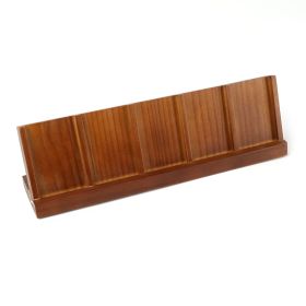 HAWOK Wood Business Card Holder, Business Card Display Stand for Exhibition, Home and Office, 5 Pockets