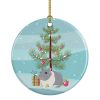 South African Hamster Merry Christmas Ceramic Ornament Christmas Tree Hanging Decorations for Home Christmas Holiday, Party, Gift, 3 in, Multicolor