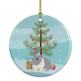 South African Hamster Merry Christmas Ceramic Ornament Christmas Tree Hanging Decorations for Home Christmas Holiday, Party, Gift, 3 in, Multicolor