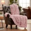 Premium Solid Faux Long Fur Throw Blanket - Soft, Fuzzy Throw Blanket - for Bed or Couch - 50" x 65' - Aubergine