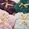 Premium Solid Faux Long Fur Throw Blanket - Soft, Fuzzy Throw Blanket - for Bed or Couch - 50" x 65' - Aubergine
