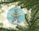 South African Hamster Merry Christmas Ceramic Ornament Christmas Tree Hanging Decorations for Home Christmas Holiday, Party, Gift, 3 in, Multicolor