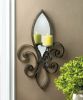 Fleur-De-Lis Mirrored Wall Sconce