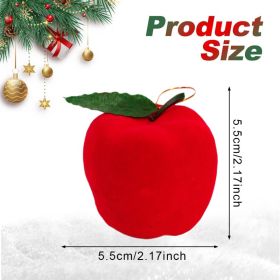 12 Packs Christmas Ornament Xmas Tree Fake Red Apples Hanging Decorations Holiday Tree Red Foam Ball Ornament Pendants For Christmas New Year Hol (Option: Red)