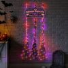 Halloween Decorations Broom Parking Sign with 3 Witch Brooms â€“ Themed Wooden Sign Porch Decor for Indoor Outdoor Door Home Wall Halloween Party