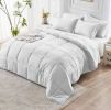 White 2-Piece & 3-Piece Bedding Comforter Set â€“ Twin/Queen/King â€“ Soft Microfiber