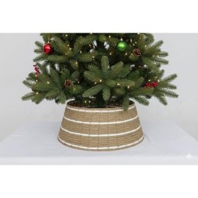 Woven Seagrass Christmas Tree Collar Boho Coastal Farmhouse Decor (Option: NATURAL)